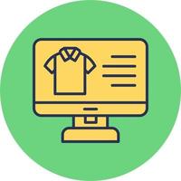 Cloth Online Shopping Vector Icon