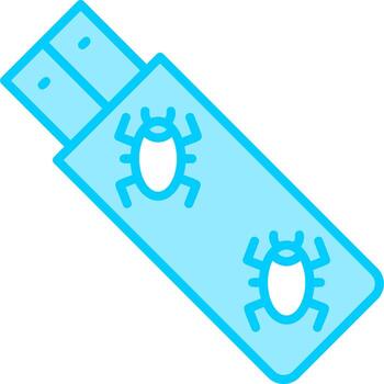 virus memoria USB vector icono