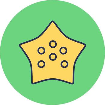 icono de vector de estrella de mar