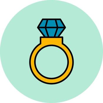 icono de vector de anillo