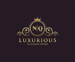 Initial NQ Letter Royal Luxury Logo template in vector art for Restaurant, Royalty, Boutique, Cafe, Hotel, Heraldic, Jewelry, Fashion and other vector illustration.