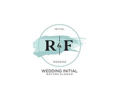 Initial RF Letter Beauty vector initial logo, handwriting logo of initial signature, wedding, fashion, jewerly, boutique, floral and botanical with creative template for any company or business.