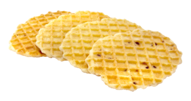 Blatt Waffel knackig Snack isoliert png