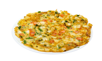 omelete com cebola folhas e tomate isolado png