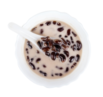 Thai dessert, black beans in coconut milk isolated png