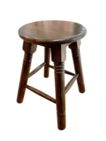 Round wooden chair without a backrest isolated png