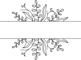 main tiré floral Cadre géométrique ancien illustration png