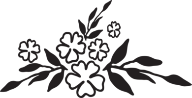 main dessiner couronne floral ligne art ancien élément illustration png