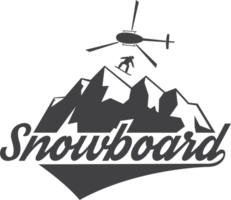 sport- snowboard winter avontuur skiën berg badges png