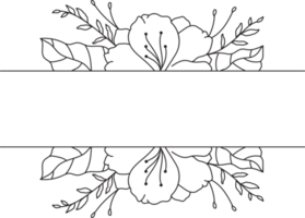 main tiré floral Cadre géométrique ancien illustration png