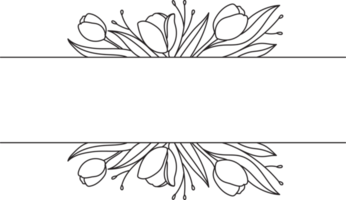 main tiré floral Cadre géométrique ancien illustration png