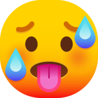 heet gezicht emoji png