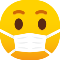 gezicht met medisch masker png