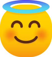 lächelnd Gesicht mit Heiligenschein Emoji png