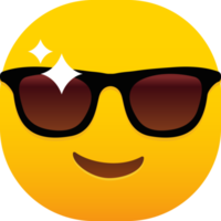 lächelnd Gesicht mit Sonnenbrille png