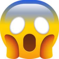 cara gritando en temor emoji png