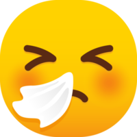 niezen gezicht emoji png