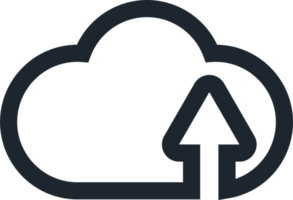 Cloud linear icon, Cloud upload icon. png