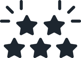 cinque stella valutazione icona. png