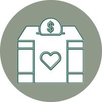 Charity Box Vector Icon