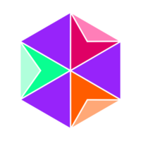 das Farbe Hexagon Banner png