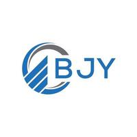 bjy plano contabilidad logo diseño en blanco antecedentes. bjy creativo iniciales crecimiento grafico letra logo concepto. bjy negocio Finanzas logo diseño. vector