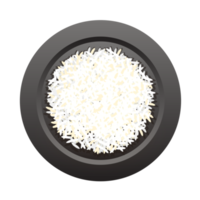 branco cozinhou arroz isolado png