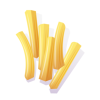 French fries chips isolated png