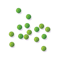 green peas isolated illustration png