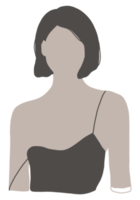 Modern Feminist woman illustration png