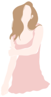 Modern Feminist woman illustration png