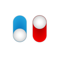 Off And On Button Switch  Blue and red Design png