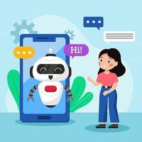 Chat Bot AI Concept vector