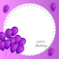 Birthday Frame with balloon png