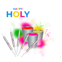 Happy holi festival design with splashing color png