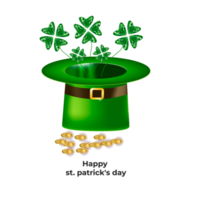 st. patrick's day with gold coins png