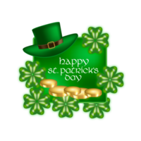 st. patrick's day with gold coins png