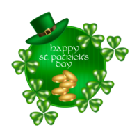 st. patrick's day with gold coins png