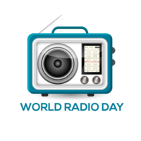 world radio day on february 13 of idea for landing page template and poster png