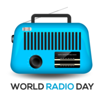 mundo radio día en febrero 13 de idea para aterrizaje página modelo y póster png