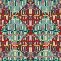 Seamless pattern with abstract wavy lines. Tribal mosaic tile. Textile rapport. vector