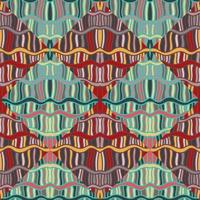 Seamless pattern with abstract wavy lines. Tribal mosaic tile. Textile rapport. vector