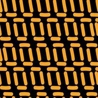 Seamless geometric pattern. Black and orange background. vector
