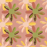 Seamless pattern with decorative flowers. Floral vector background.