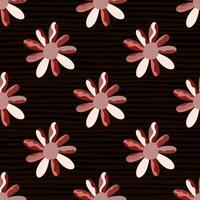 Seamless pattern with decorative flowers. Floral vector background.