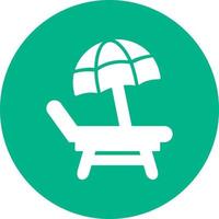 Beach Chair Vector Icon