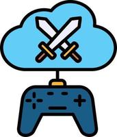Cloud Gamming Vector Icon