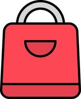 icono de vector de bolsa de compras