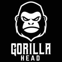 Modern simple minimalist gorilla ape mascot logo design vector with modern illustration concept style for badge, emblem and tshirt printing. modern gorilla logo illustration.