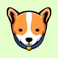 Simple cute dog vector illustration for logo or invitation